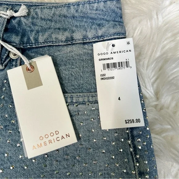 Nwt good‎ American Good ease relaxed fully rhinestones crystals